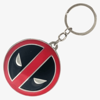 Deadpool Logo Metal Keychain - Marvel Comics Deadpool Big Face Symbol Enamel Metal #6312316