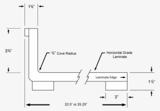 Straight Edge Ct003 - Waterfall Edge Cabinet With Post #6313638