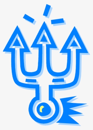 Vector Illustration Of Trident Of Poseidon Three-pronged - Crest #6313750