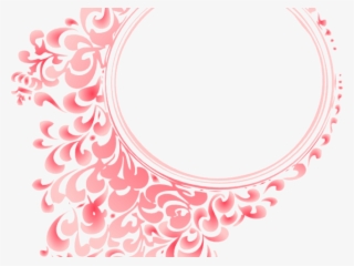 Decoration Clipart Pink Swirl - Circle Flowers Pink Frames Png #6315465