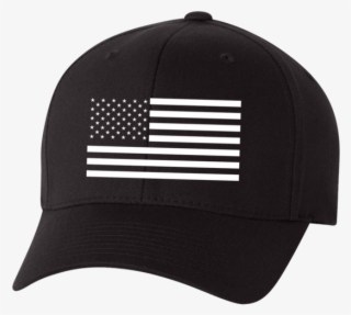 Build Your Own Flexfit Flag Hat - Black And White American Flag #6315778