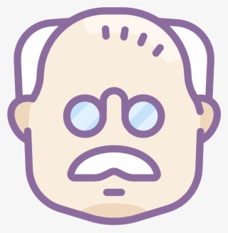 A Logo Of A Head Indicating An Older Man - Clock Clip Art #6316638