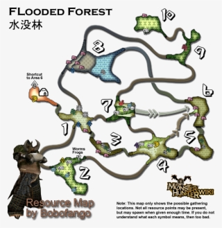 Forest-resourcemap - Monster Hunter Tri Maps #6316807