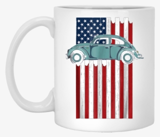 Vintage Hippie Retro Punch Bug Beetle Car Usa Flag - Kennedy Space Center #6317748