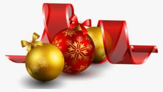 Free Png Christmas Balls With Red Bow Decor Png Images - New Year Images Png #6318805