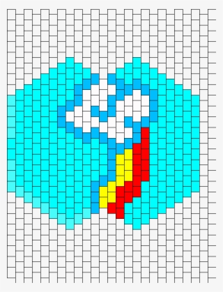 Rainbow Dash Cutiemark Mask Bead Pattern - Bead #6321663