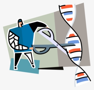 Vector Illustration Of Biological Geneticist Scientist - Dna Cortar E Colar #6323166