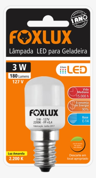 Lampada Led Geladeir - Lampe Led Pour Hotte 2,5w E14 2700k 200lm S/c (893012) #6324226
