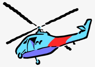 Vector Illustration Of Helicopter Rotorcraft Applies #6324691