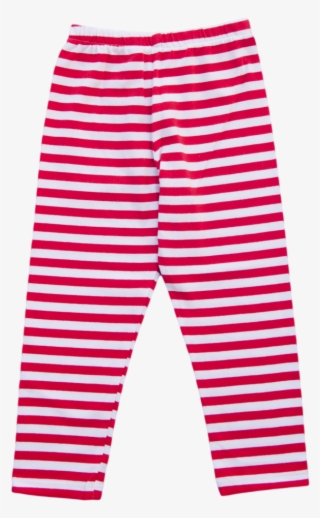 The Bailey Boys Red And White Striped Leggings - Pants On White Background #6325352