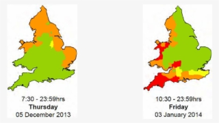 Flood Risk Maps For The Two Storms In December 2013 - Christmas Tree #6327758
