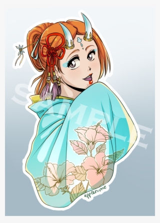 “demon Orihime Sticker Inspired By New Bbs Characters - Cartoon #6329186