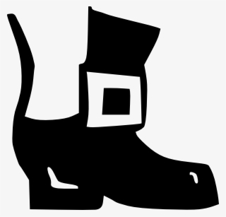 Svg Freeuse Library Cowboy Boots Clipart Black And - Clip Art Leprechaun Shoes #6329581