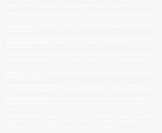 Key Words Scale- A Pattern Of Notes, Arranged In Whole - Sand #6329967