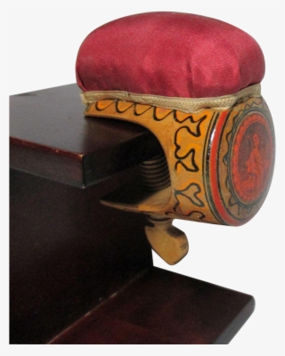 Hand Painted & Carved Tunbridge Pin Cushion Sewing - Pincushion #6333103