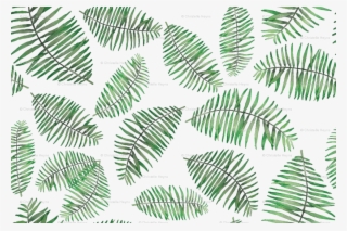 Palm Leaves Random Pattern On White Fabric - Spoonflower, Inc. #6335510