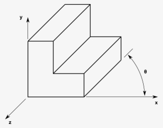 46k Oblique L Block - Oblique Drawing L #6337144