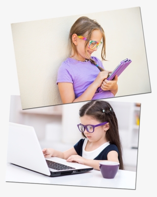 Kids Blue Light Blocking Computer Glasses - Purple Kids Glasses #6338003