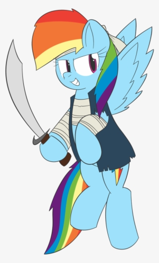 Wheatley, Pirate Dash, Rainbow Dash, Safe, Simple Background, - Cartoon #6338944