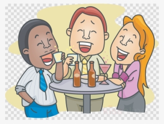 People Drinking Clipart Alcoholic Drink Clip Art - Group Of Friends Cartoon #6339107