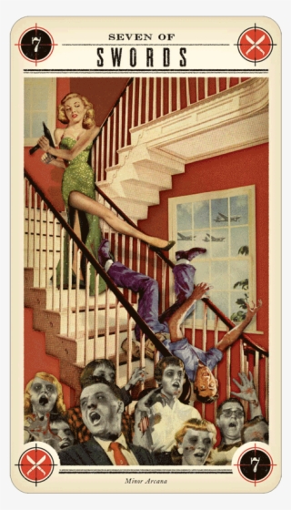 Main Menu Seven Of Swords - Zombie Tarot Seven Of Swords #6341351