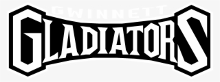 Gwinnett Gladiators Logo Black And White - Atlanta Gladiators Puck #6341363