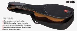 Acoustic Guitar Bag Features Road Runner Rr1ag - Road Runner Rr1ag Avenue Series Acoustic Guitar Gig #6341463