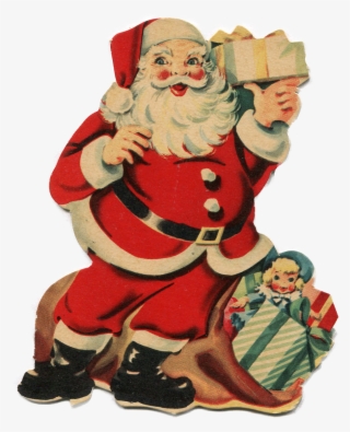 Vintage Santa - Vintage Father Christmas Png #6343214