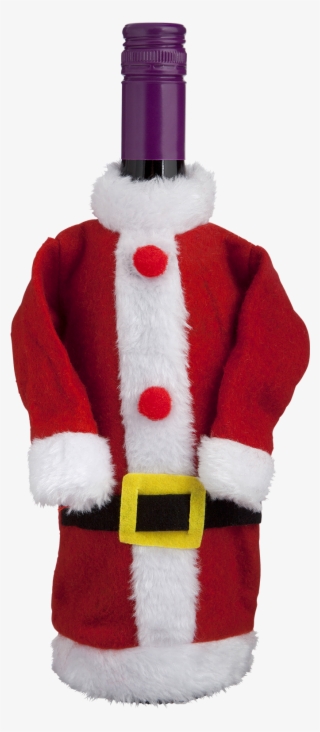 Santa Suit For Wine - Fur Clothing #6343933