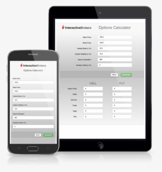 Use The Free Option Calculator Web App On Your Desktop - Web App Calculator #6344532