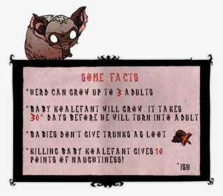 *mod Is Compatible With Koalefanta Proboscidea Mod - Don T Starve Baby Koalefant #6347621
