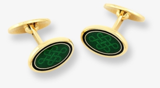 Nicole Barr Designs 18 Karat Gold Oval Celtic Cufflinks - Cufflink #6348943