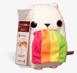 rainbow ralphing cat plush