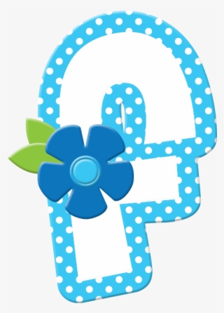 De Lunares Y Flores Azules - Letra I Color Morado #6349458