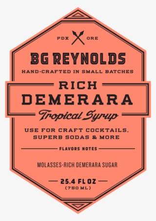 Reynolds' Rich Demerara Syrup - Bg Reynolds Original Orgeat Syrup #6350690