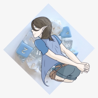 White And Blue Dice Set - Blue #6351489