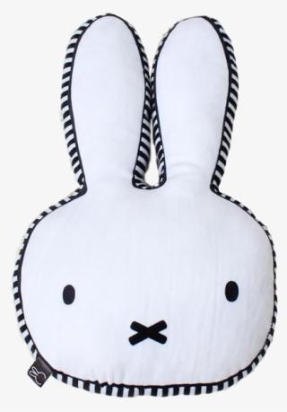 Black & White Bunny Rabbit Shaped Cushion - Pillow #6354374