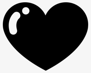 Heart Black Shape Comments - Love Icon Png Transparent Background #6357754