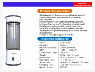 Botella Hidrogenadora De Agua - Water #6358367