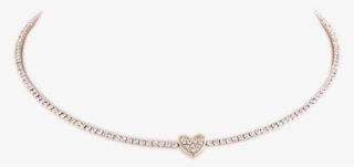 Crystal Heart Collar Necklace - Necklace #6358469