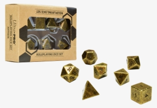 Ultra Pro Roleplaying 7 Dice Set Heavy Metal Antique - Ultra-pro Heavy Metal Dice - Polyhedral Rpg Set (7) #6360079