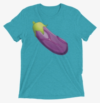 Veiny Eggplant Emoji Triblend T Shirt Swish Embassy - Gifts For Football Fans - Jj Watt - Texans - Nfl #6364215