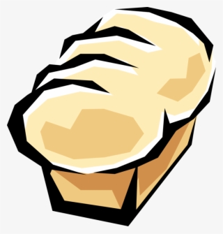 Vector Illustration Of Loaf Of Baked White Bread #6365219