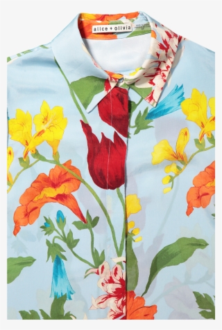 Short Sleeve Jem Shirt Dress Greenwich Garden Icy Blue #6379550