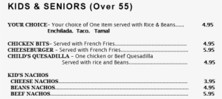 Kids & Seniors Your Choice- Your Choice Of One Item - Enchilada #6380613