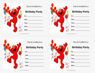 Elmo Birthday Invitations Main Image - Draw Elmo Step By Step #6380928