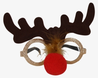 Festive Rudolph Christmas Party Glasses - Red Nose #6383377