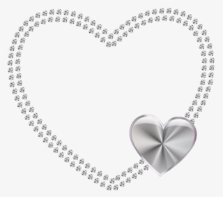 Mq Silver Diamond Diamonds Hearts Love Heart - Diamond Heart Png #6385137