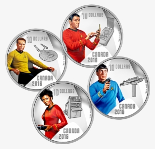 Pure Silver Coloured 4-coin Subscription Star Trektm - Canada Star Trek Coins #6388765