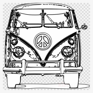 Coloring Pages Hippie Van Clipart Volkswagen Type 2 #6391961